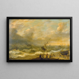 Adam Willaerts - Stormy Sea with many Ships.webp