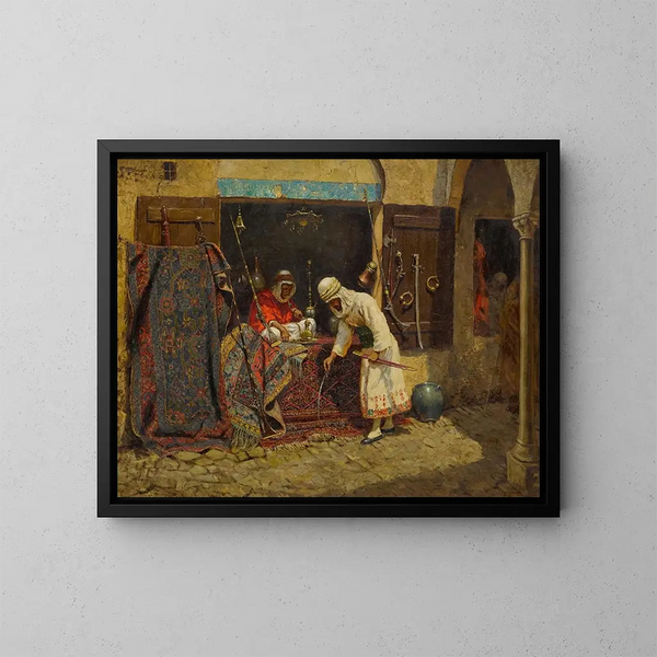 Inspektion des Schwertes - Addison Thomas Millar — gerahmtes Bild an der Wand