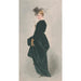 Dame in grünem Kleid - Adelaide Claxton — Ansicht des Kunstwerks