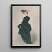 Dame in grünem Kleid - Adelaide Claxton — gerahmtes Bild an der Wand