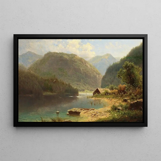 Adolf Chwala - A hut on the lakeside.webp