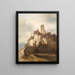 Stadtbild Mittelalter - Adolf Gustav Thamm — gerahmtes Bild an der Wand