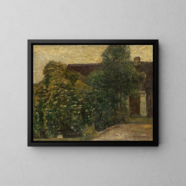 Bûche devant la maison - Adolf Hölzel — gerahmtes Bild an der Wand