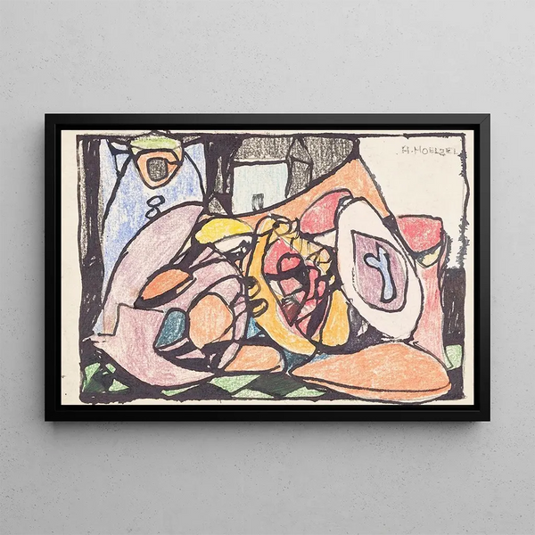 Einladungskarten in Farbe - Adolf Hölzel — gerahmtes Bild an der Wand