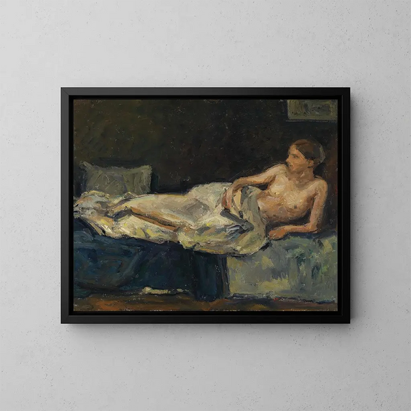 Nacktes liegendes - Adolf Hölzel — gerahmtes Bild an der Wand