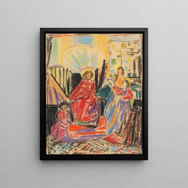 Motiv religiös - Adolf Hölzel — gerahmtes Bild an der Wand