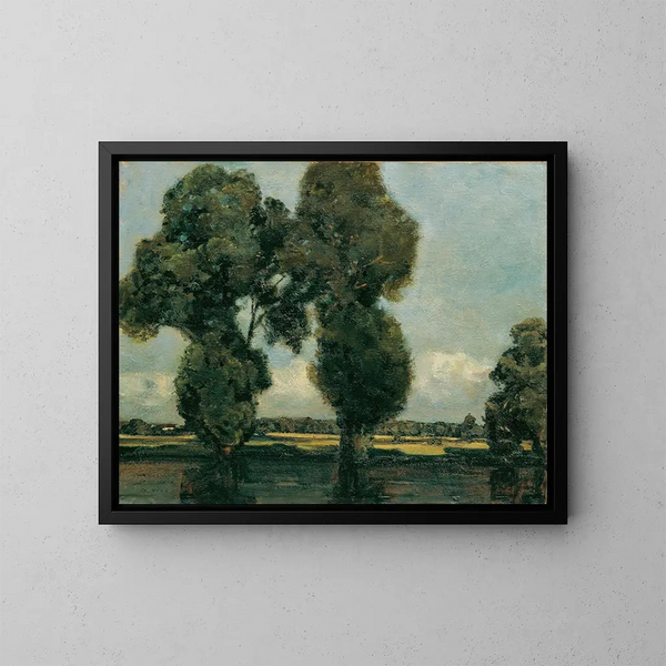 Silberne Pappeln - Adolf Hölzel — gerahmtes Bild an der Wand