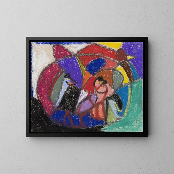 Ohne Titel - Adolf Hölzel — gerahmtes Bild an der Wand
