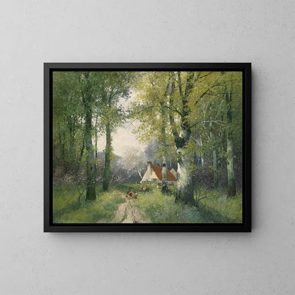 Frühling - Adolf Kaufmann — gerahmtes Bild an der Wand