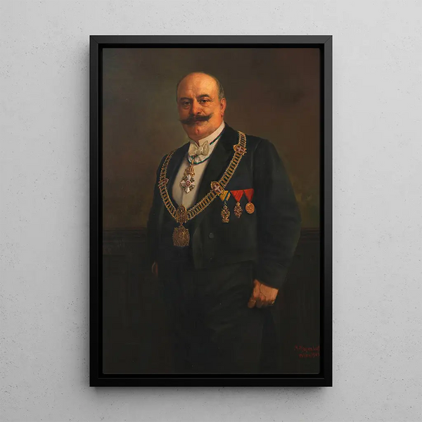 Reproduktion des Gemäldes Franz Rienssl Bezirksleiter - Adolf Mayerhofer