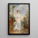 Portrait einer jungen Frau mit einem Blumenkorb - Adolf Pirsch — gerahmtes Bild an der Wand