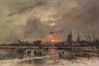 Adolf Stademann - Wintervergngen am zugefrorenen Flu.webp