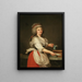 Madame A. Aughi, Freundin von Königin Marie-Antoinette, als Milchfrau in der königlichen Molkerei von Trianon - Adolf Ulrik Wertmüller — gerahmtes Bild an der Wand