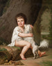 Portrait des jungen Henri Bertholet Campan 1784-1821 mit der Hündin Aline - Adolf Ulrik Wertmüller — Ansicht des Kunstwerks