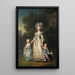 Die Königin Marie-Antoinette von Frankreich und zwei ihrer Kinder beim Spaziergang im Park von Trianon - Adolf Ulrik Wertmüller — gerahmtes Bild an der Wand
