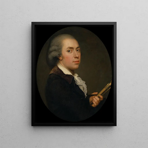 Selbstporträt - Adolf Ulrik Wertmüller — gerahmtes Bild an der Wand