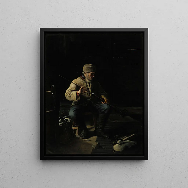 Vor der Jagd - Adolf von Becker — gerahmtes Bild an der Wand