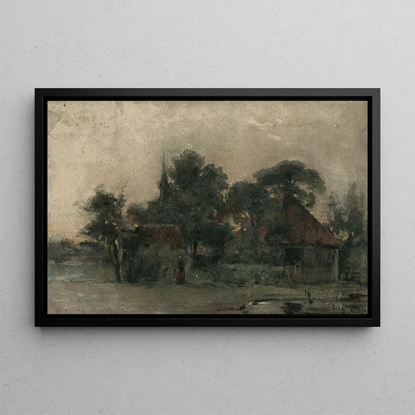 Adolf le Comte - Dorpsgezicht bij avond.webp