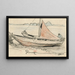 Boot am Ufer gezogen - Adolf der Graf — gerahmtes Bild an der Wand