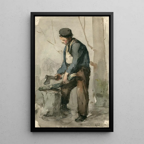 Adolf le Comte - Staande man houthakkend.webp