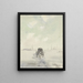 Winterlandschaft mit Pferd und Kutsche - Adolf der Graf — gerahmtes Bild an der Wand