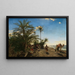 Die Palmen von Akabah am Roten Meer - Adolf von Meckel — gerahmtes Bild an der Wand