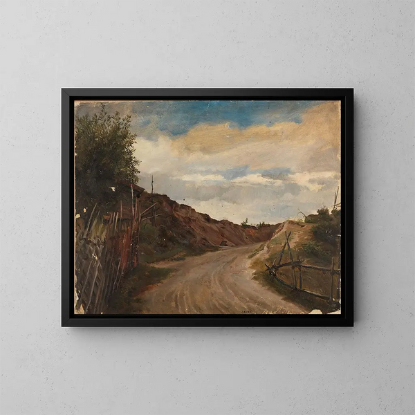 Landstraße - Adolph Tidemand — gerahmtes Bild an der Wand