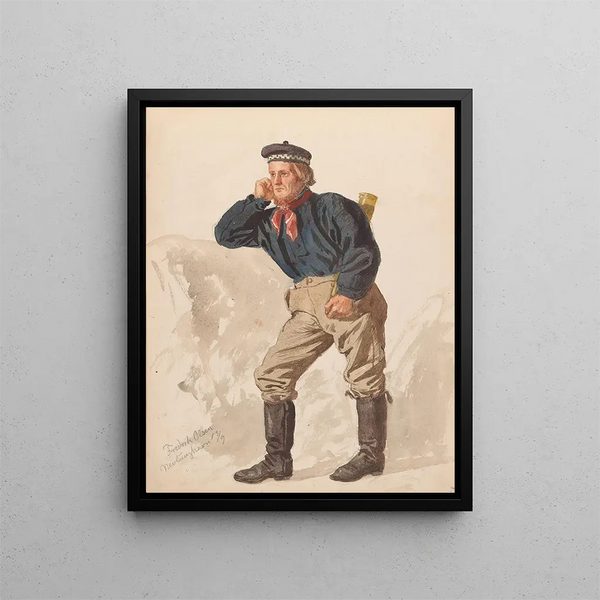 Fredrik Olsen Nevlunghavn - Adolph Tidemand — gerahmtes Bild an der Wand