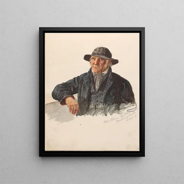 Hans Jacob Olsen Nevlunghavn - Adolph Tidemand — gerahmtes Bild an der Wand
