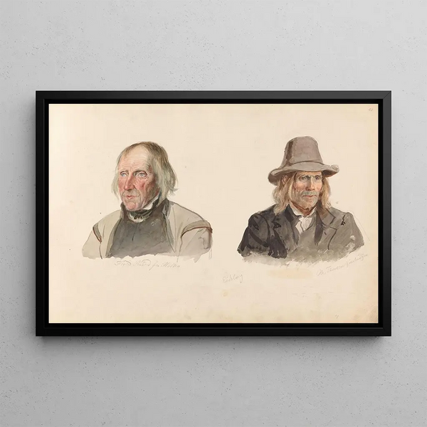 Knut Anundsen Holten Mo Ola Tovsen Kvsloa Eidsborg - Adolph Tidemand — gerahmtes Bild an der Wand
