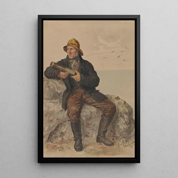 Lars Jensen Nevlunghavn - Adolph Tidemand — gerahmtes Bild an der Wand