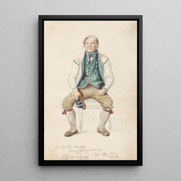 Niri Knutson Vangestad Flesberg - Adolph Tidemand — gerahmtes Bild an der Wand