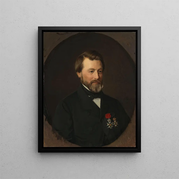 Portrait Emil Tidemand, der Bruder des Künstlers - Adolph Tidemand — gerahmtes Bild an der Wand