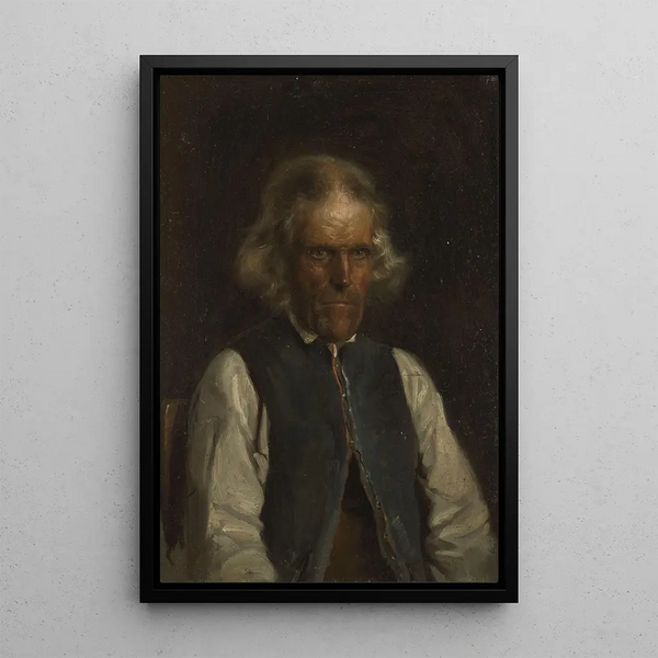 Portrait eines Bauern von Voss - Adolph Tidemand — gerahmtes Bild an der Wand
