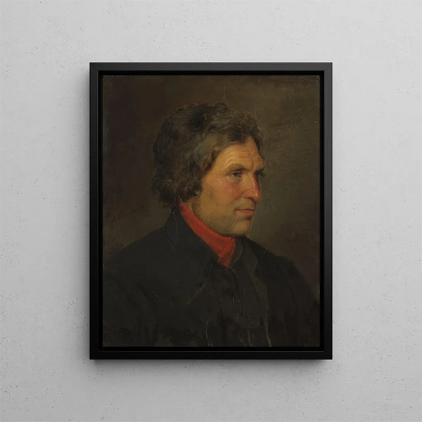 Portrait des Bauern Torstein Ringheim aus Voss - Adolph Tidemand — gerahmtes Bild an der Wand
