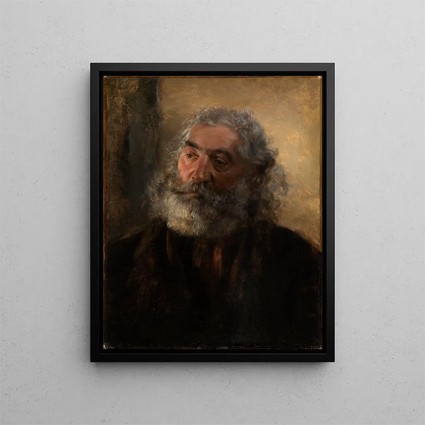 Studie des Kopfes - Adolph von Menzel — gerahmtes Bild an der Wand