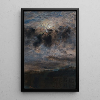 Adolph von Menzel - Mondschein ber den Dchern von Berlin.webp