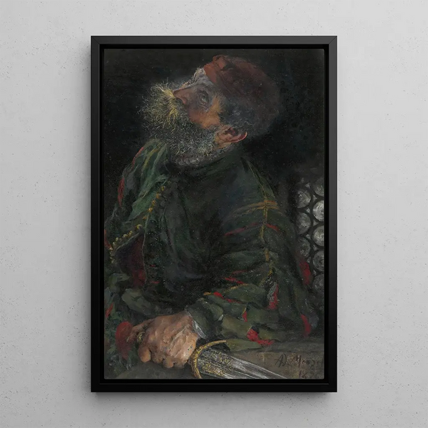 Reproduktion des Gemäldes Wer kommt da - Adolph von Menzel