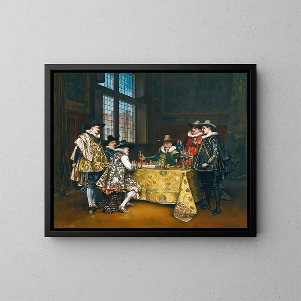 Die Konfrontation - Adolphe Alexandre Lesrel — gerahmtes Bild an der Wand