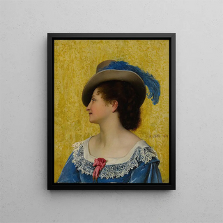 AdolpheAlexandre Lesrel - The Blue Feather.webp