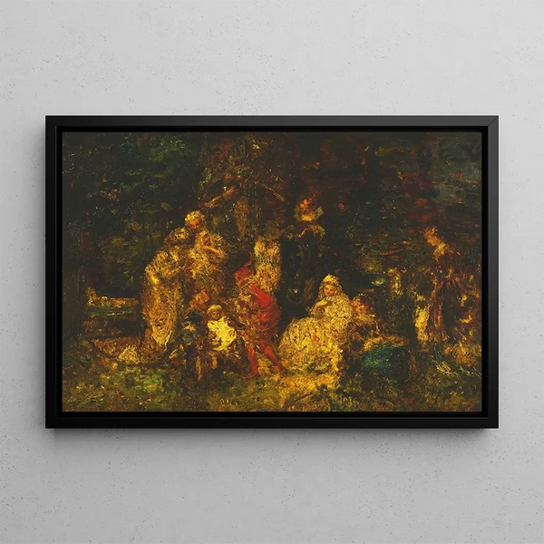 Wie es euch gefällt - Adolphe Monticelli — gerahmtes Bild an der Wand