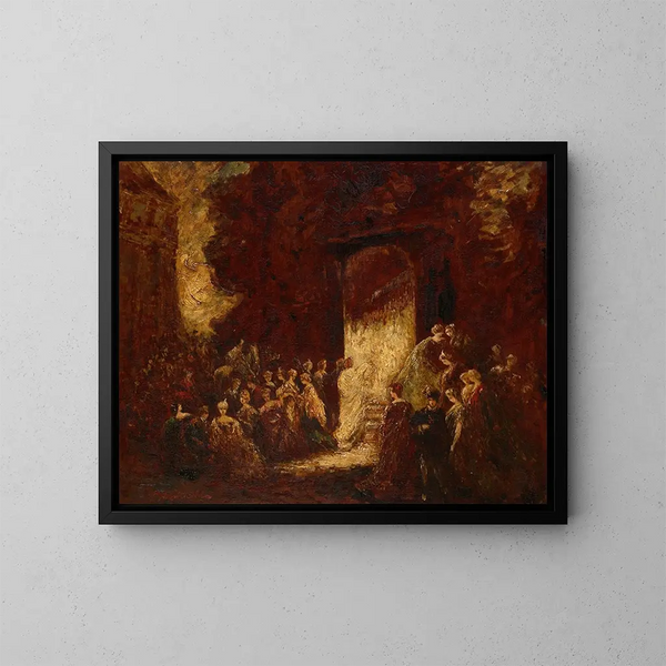Nachmittag Feier - Adolphe Monticelli — gerahmtes Bild an der Wand