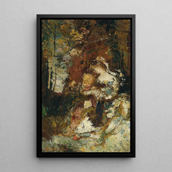 La Lionne - Adolphe Monticelli — gerahmtes Bild an der Wand