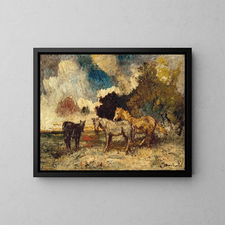 Adolphe Monticelli - Les trois chevaux.webp