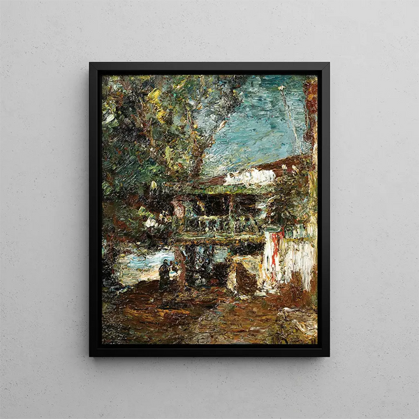 Landschaft - Adolphe Monticelli — gerahmtes Bild an der Wand