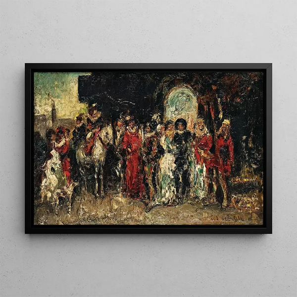 Szene von Faust - Adolphe Monticelli — gerahmtes Bild an der Wand
