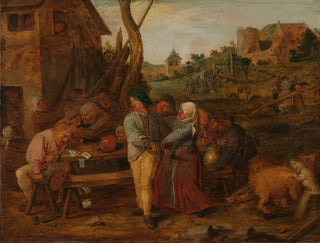 Adriaen Brouwer - Card Fight outside a Country Tavern.webp