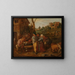 Kampf um Karten vor einer Landtaverne - Adriaen Brouwer — gerahmtes Bild an der Wand