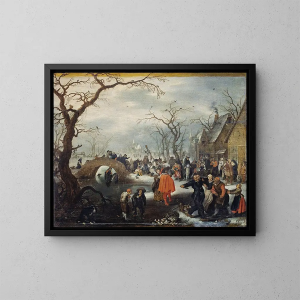 Mardi Gras auf dem Land - Adriaen Pietersz van de Venne — gerahmtes Bild an der Wand