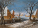 Ein Winterlandschaft mit Figuren in einem Dorf - Adriaen van Stalbemt — Ansicht des Kunstwerks